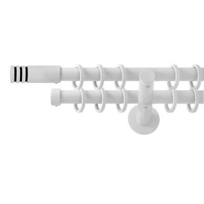 Karnisz metalowy Modulo Ø 19/19 biały podwójny