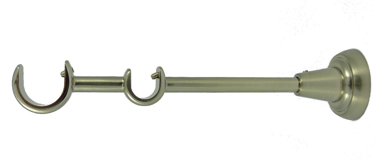 Wspornik klasyczny do podwójnego karnisza z rurą 25 i 19 mm