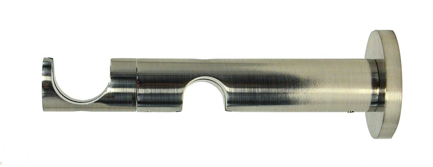 Wspornik podwójny do karnisza z rurą 25 mm i profilem szynowym 19 mm