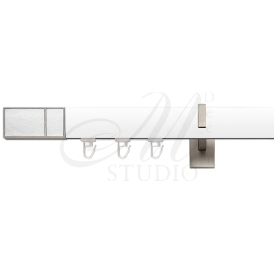 Karnisz aluminowy z profilem Square Line biały błysk - wspornik