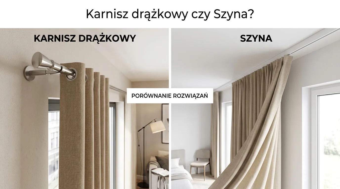 Karnisz drążkowy czy szyna - jaki karnisz wybrać