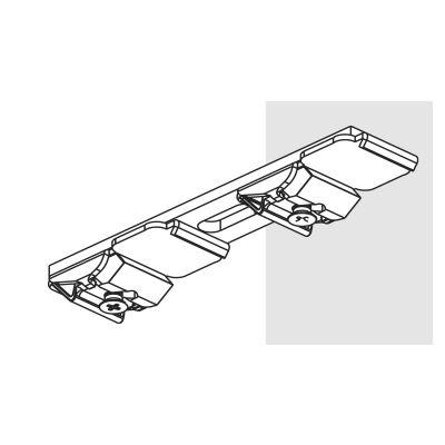 Podwójny uchwyt montażowy do szyny KS dwutorowej