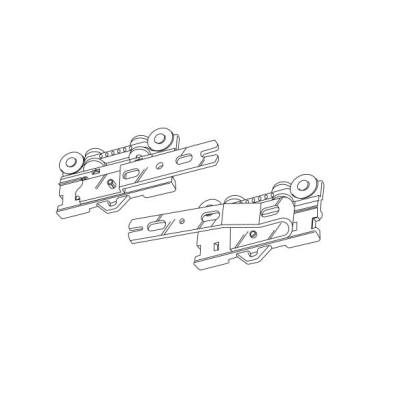 Ramiona zachodzące szyny zasłonowej cs prawe
