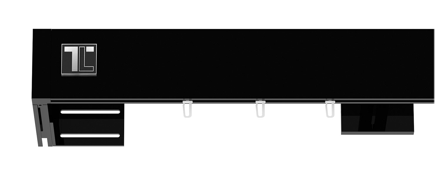 Aluminiowy karnisz szynowy Top-Line czarny błysk z logo TL